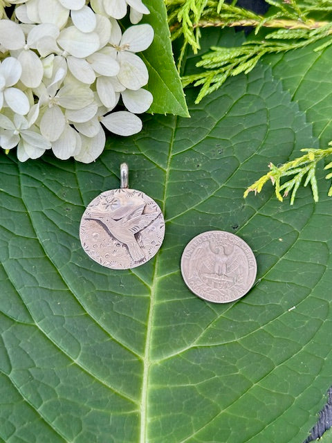Hummingbird Pendant Sterling Silver by Marla Skye