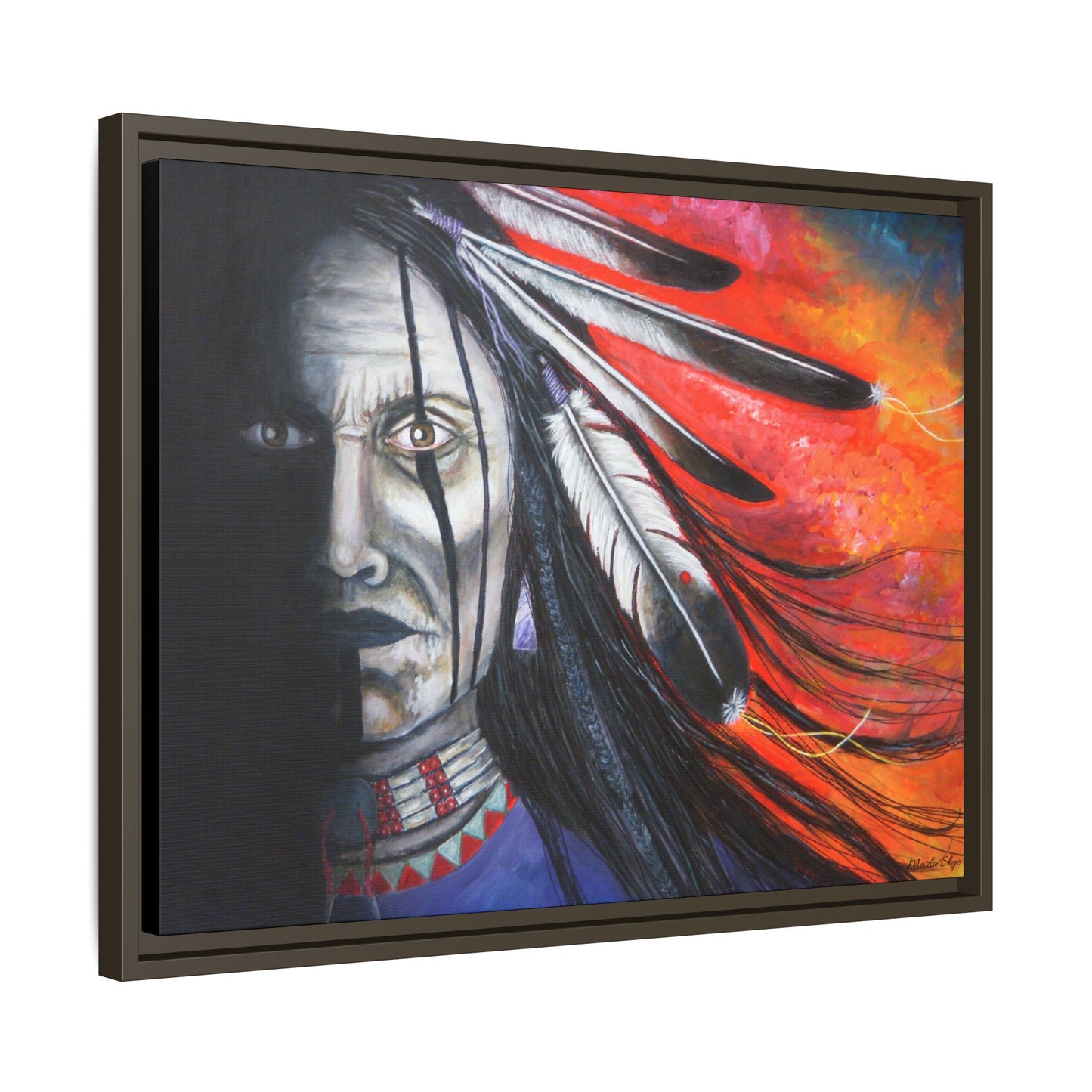 "Spirit Warrior" Artwork by Marla Skye Canvas Print