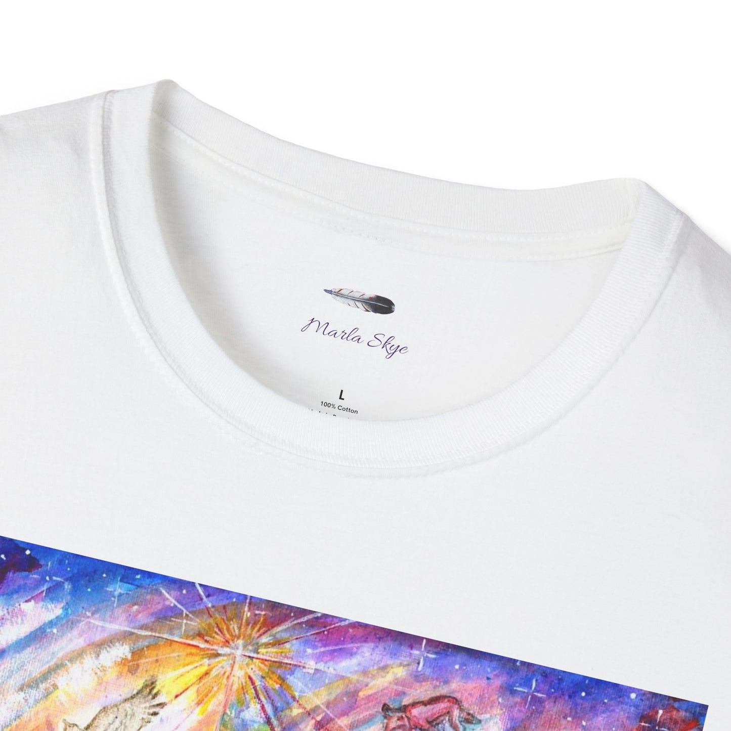 Colorful Softstyle T-Shirt, Artwork by Marla Skye