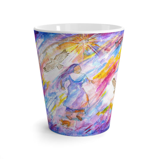 Vibrant Latte Mug with Art by Marla Skye,  Coffee Cup for Dreamers