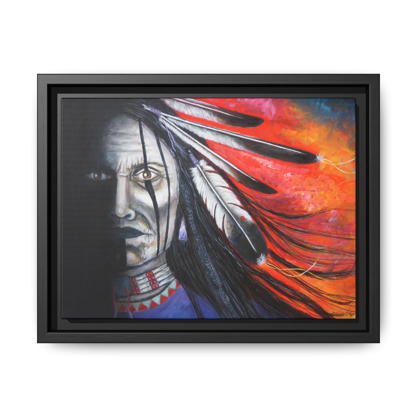 "Spirit Warrior" Artwork by Marla Skye Canvas Print