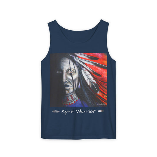 Tank Top Spirit Warrior Artwork by Marla Skye Unisex Garment-Dyed Tank Top