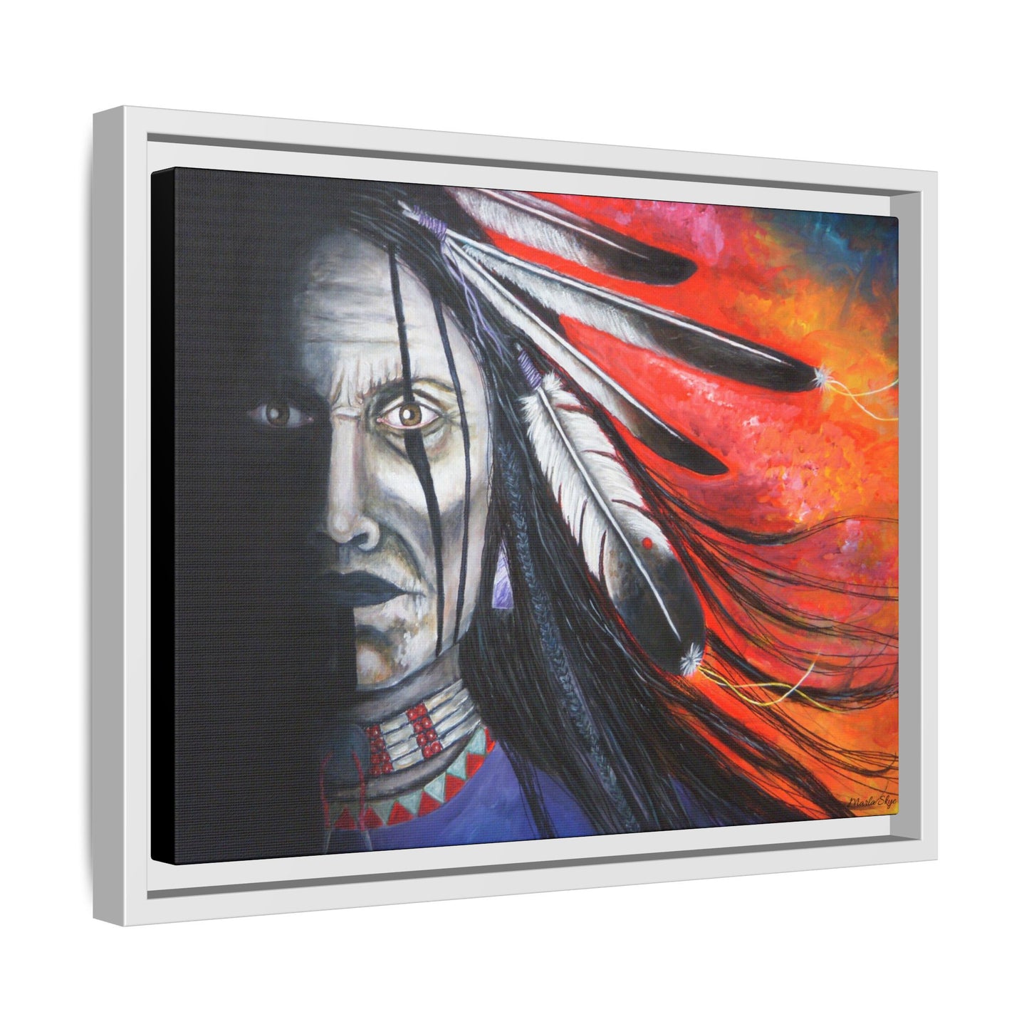 "Spirit Warrior" Artwork by Marla Skye Canvas Print