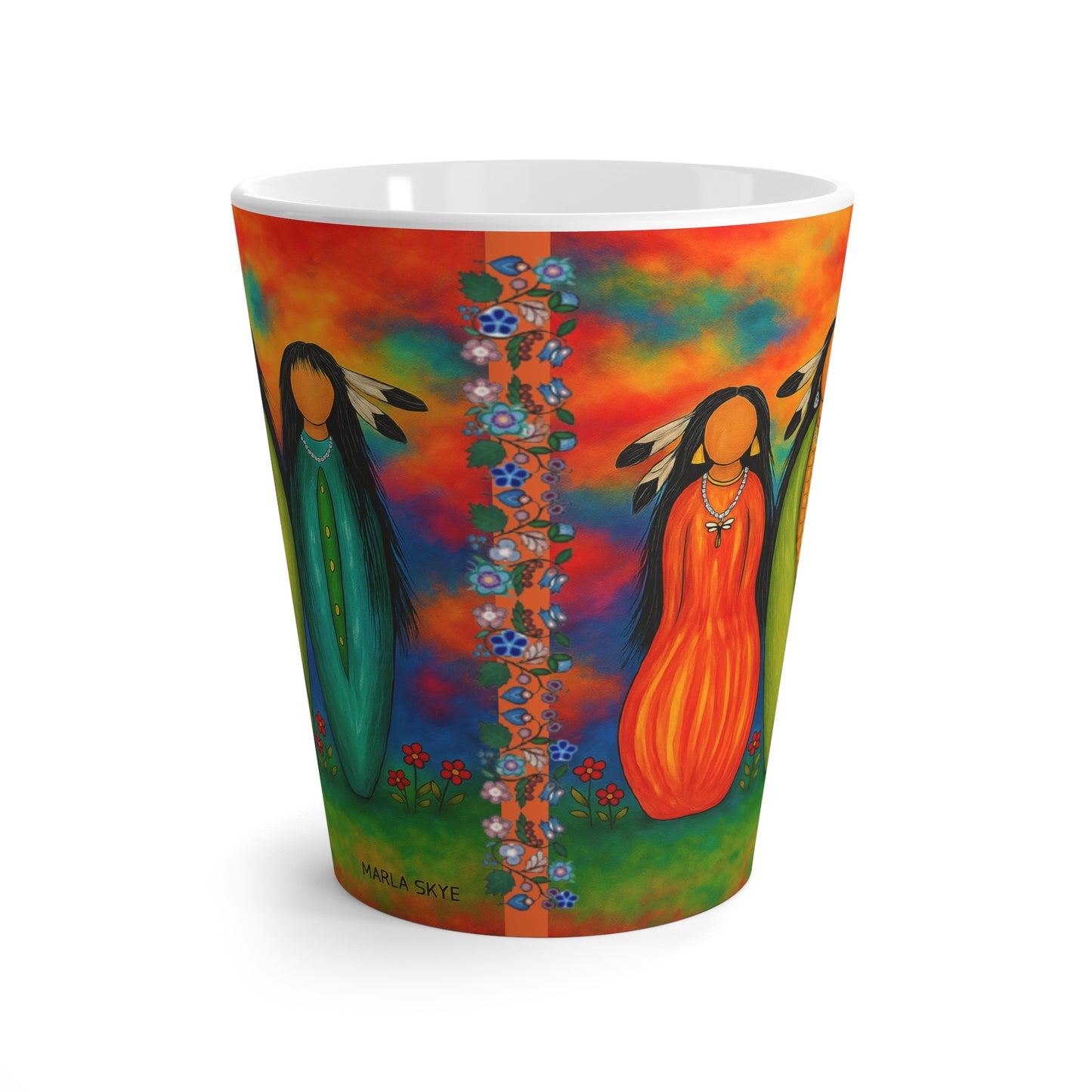 Vibrant Latte Mug  "Three Sisters"