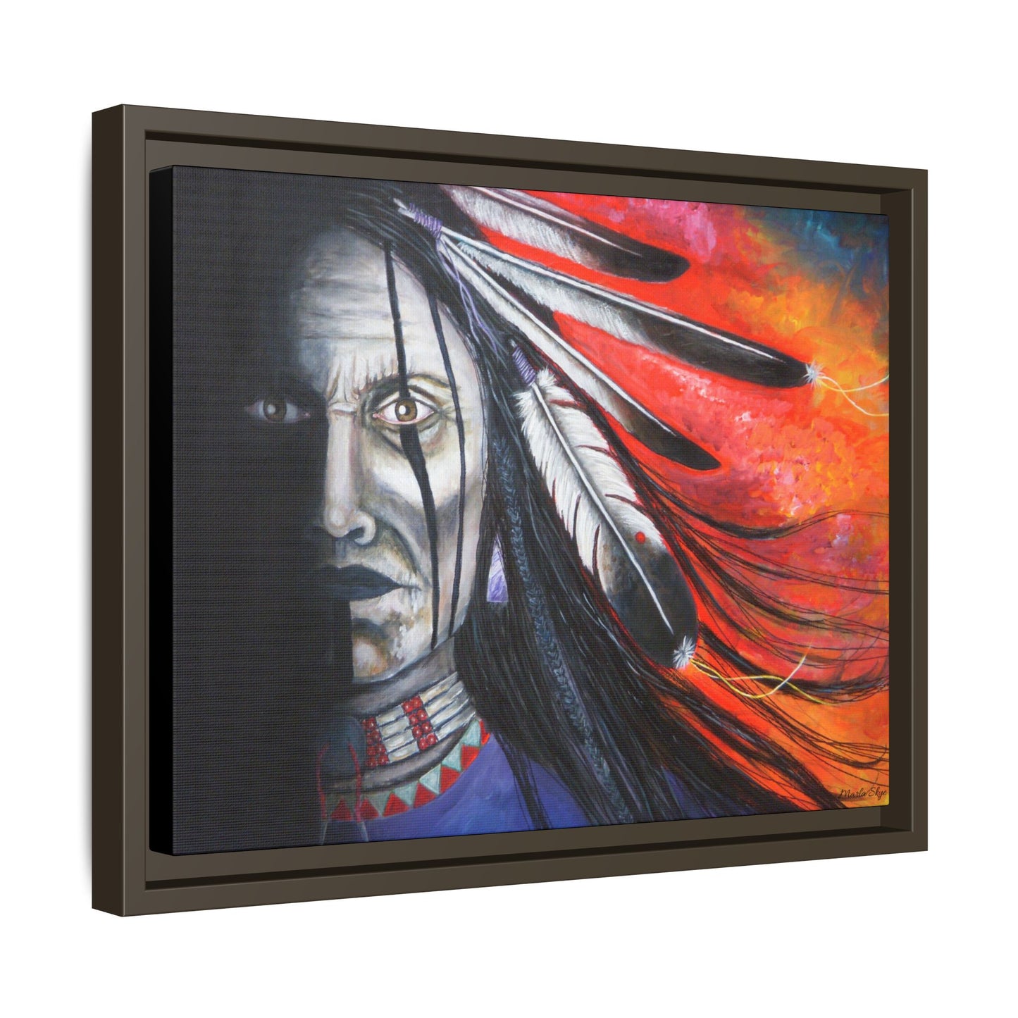 "Spirit Warrior" Artwork by Marla Skye Canvas Print