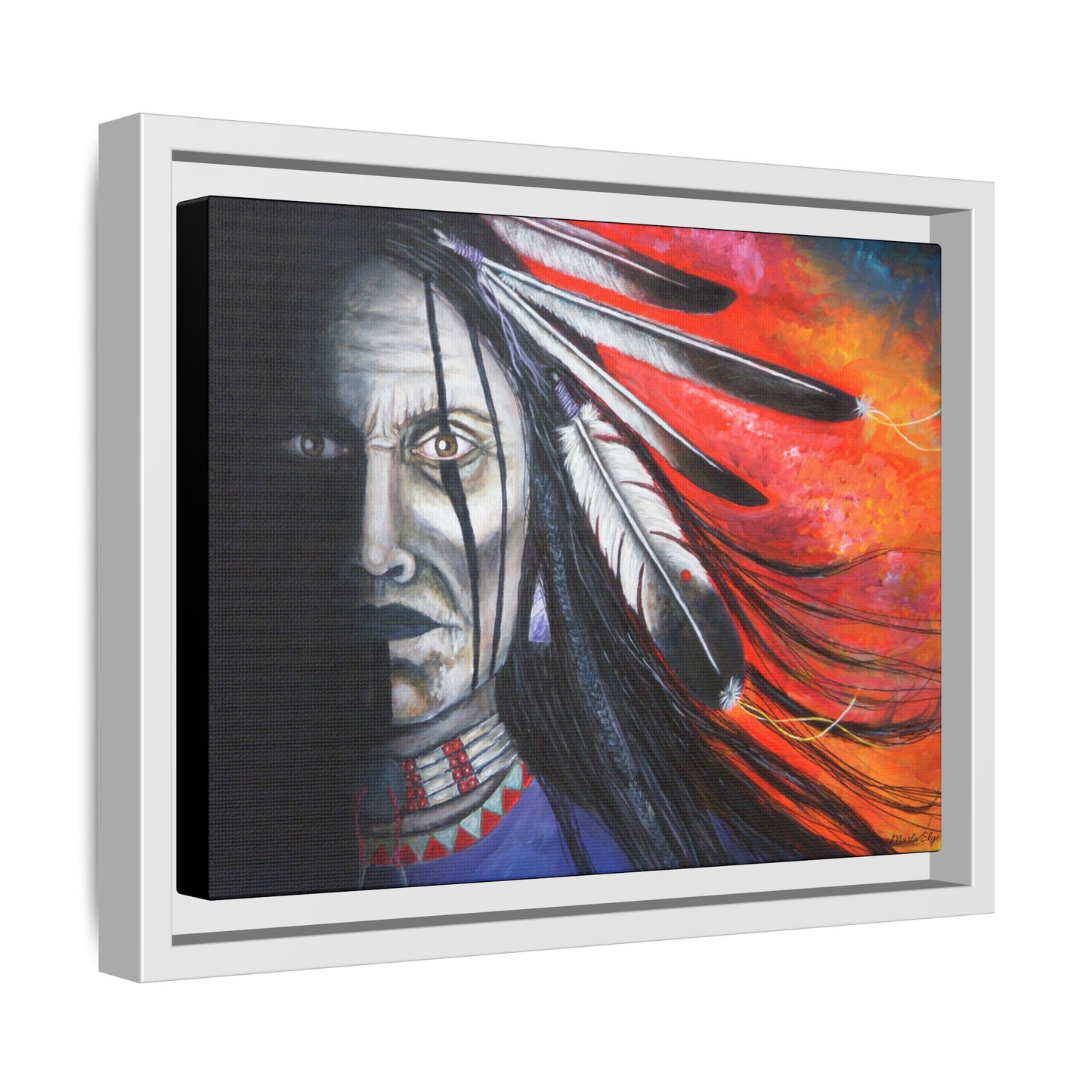 "Spirit Warrior" Artwork by Marla Skye Canvas Print