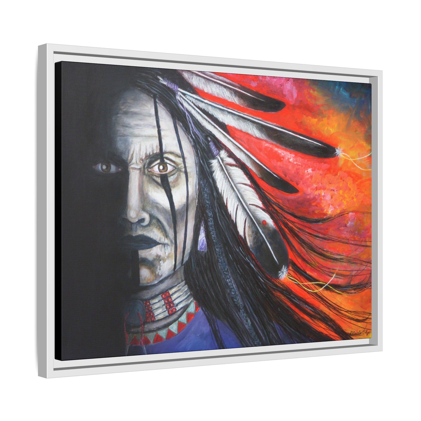 "Spirit Warrior" Artwork by Marla Skye Canvas Print