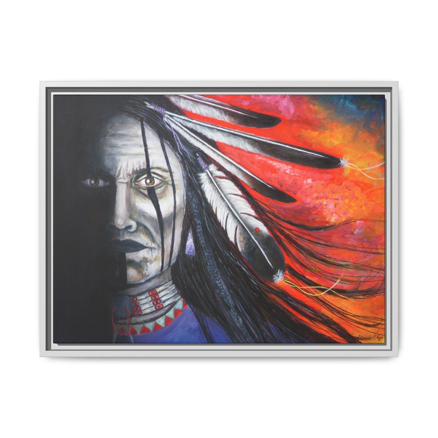 "Spirit Warrior" Artwork by Marla Skye Canvas Print