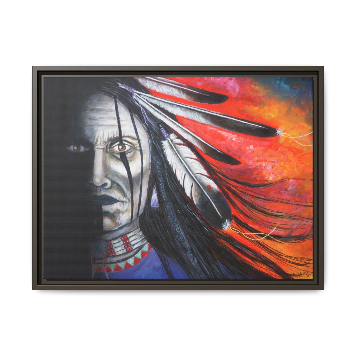 "Spirit Warrior" Artwork by Marla Skye Canvas Print