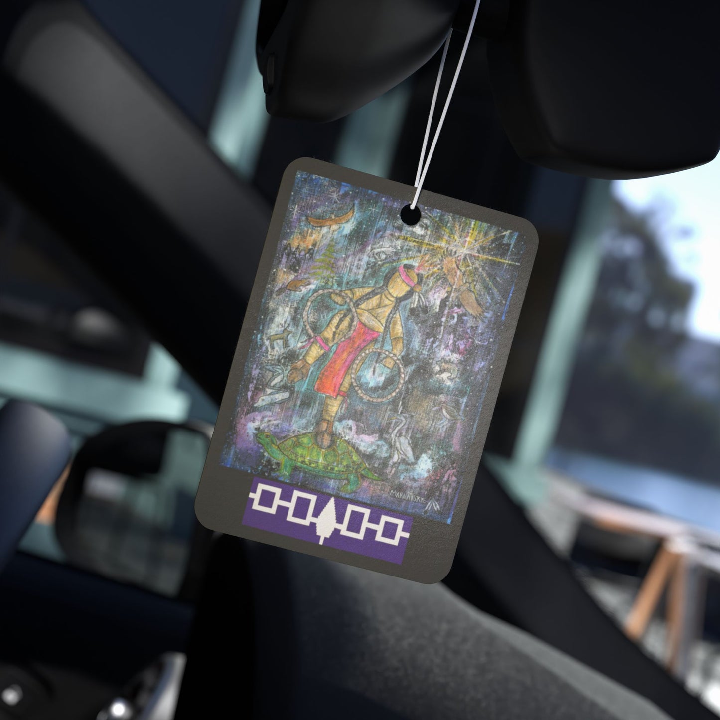 Colorful Car Air Freshener with Unique Artwork "Harmony" by Marla Skye
