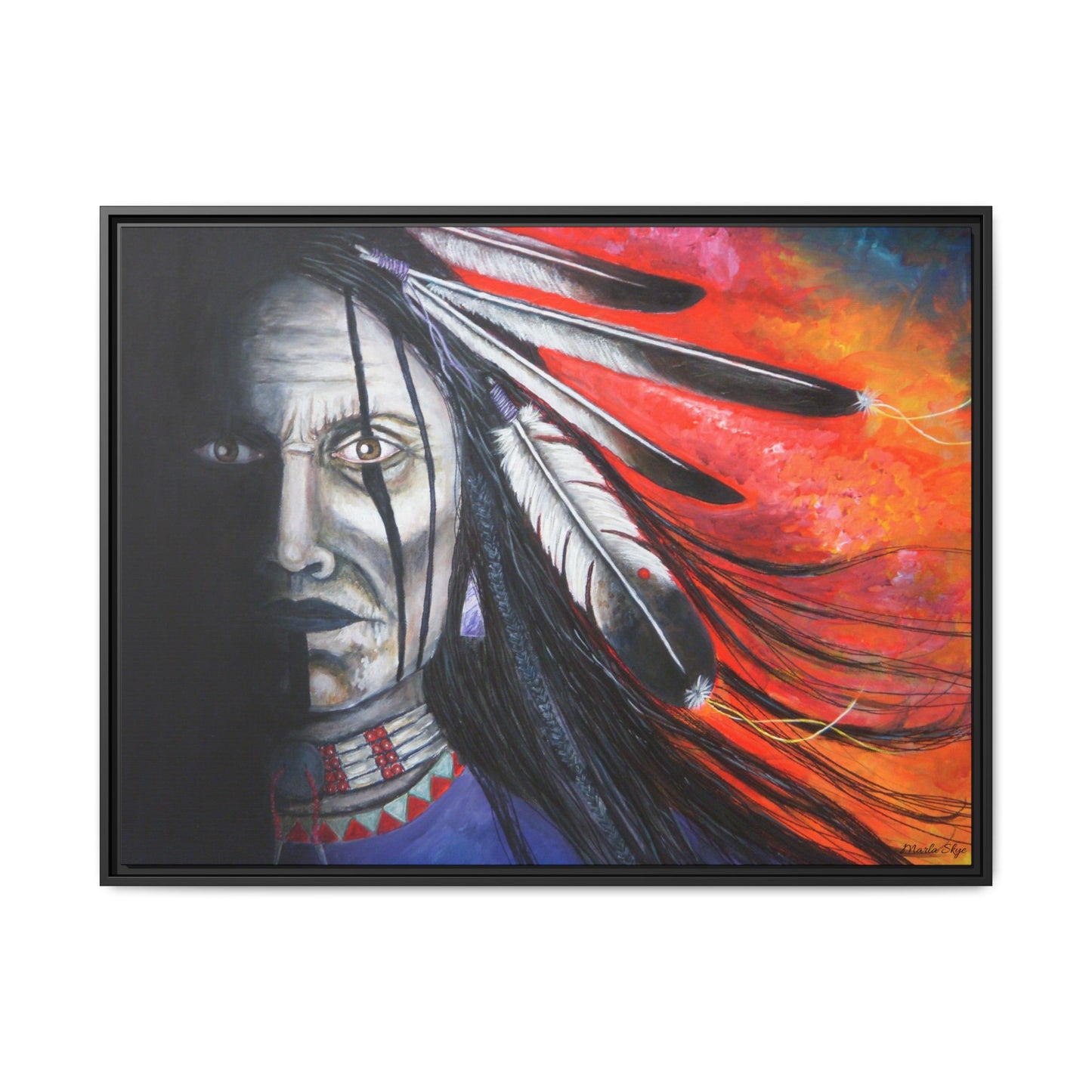 "Spirit Warrior" Artwork by Marla Skye Canvas Print