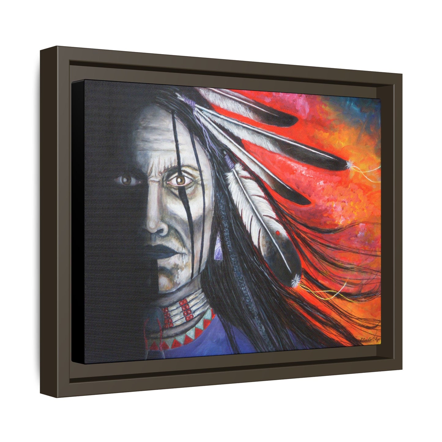 "Spirit Warrior" Artwork by Marla Skye Canvas Print