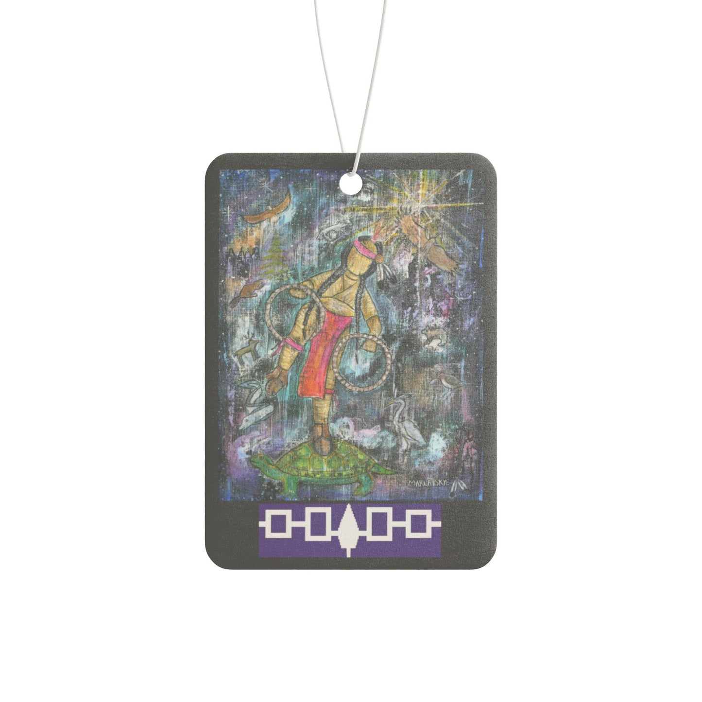 Colorful Car Air Freshener with Unique Artwork "Harmony" by Marla Skye