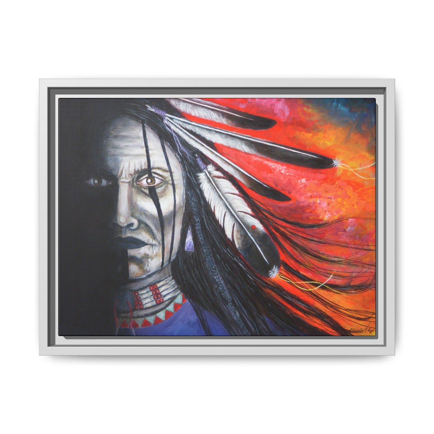 "Spirit Warrior" Artwork by Marla Skye Canvas Print