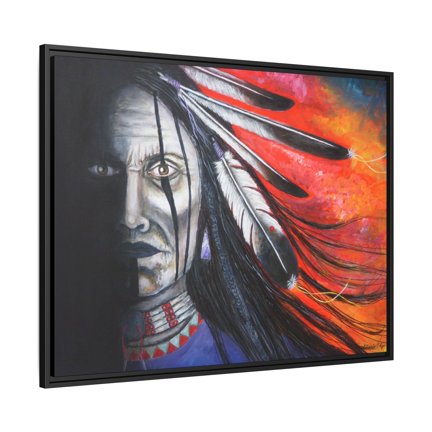 "Spirit Warrior" Artwork by Marla Skye Canvas Print