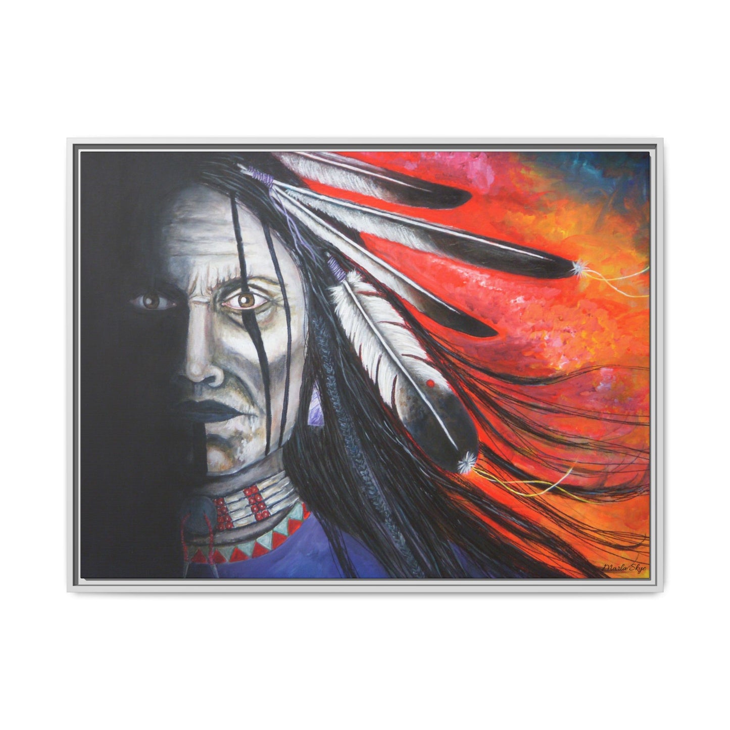"Spirit Warrior" Artwork by Marla Skye Canvas Print