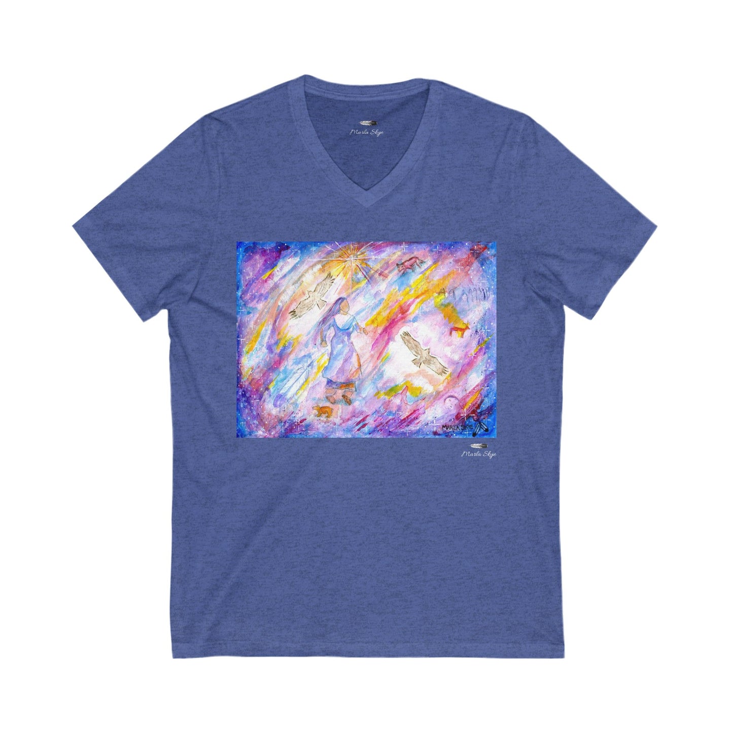 Vibrant V-Neck Tee, Dreams by Marla Skye