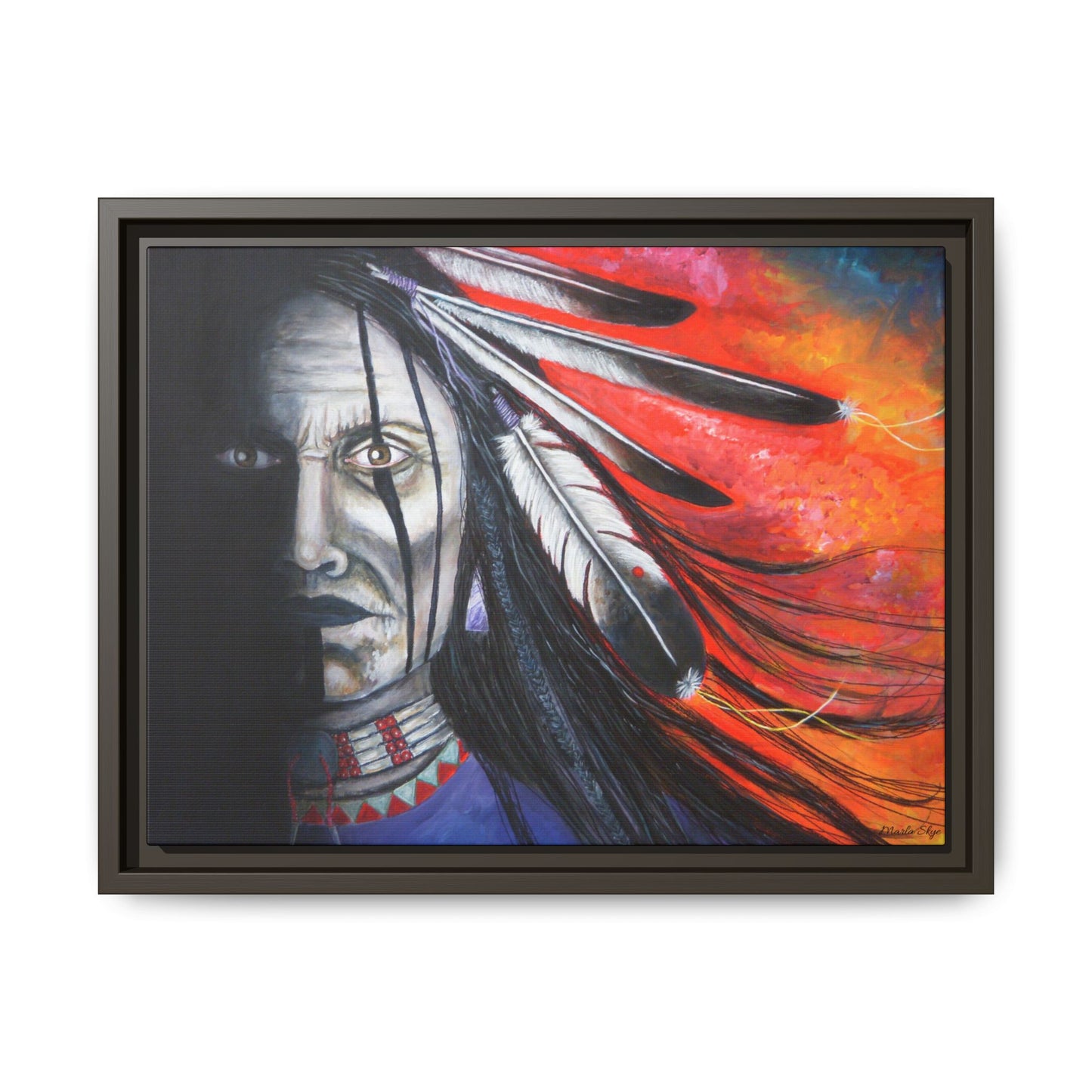 "Spirit Warrior" Artwork by Marla Skye Canvas Print