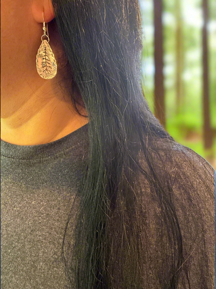 Tree of Peace sterling silver earrings by Marla Skye