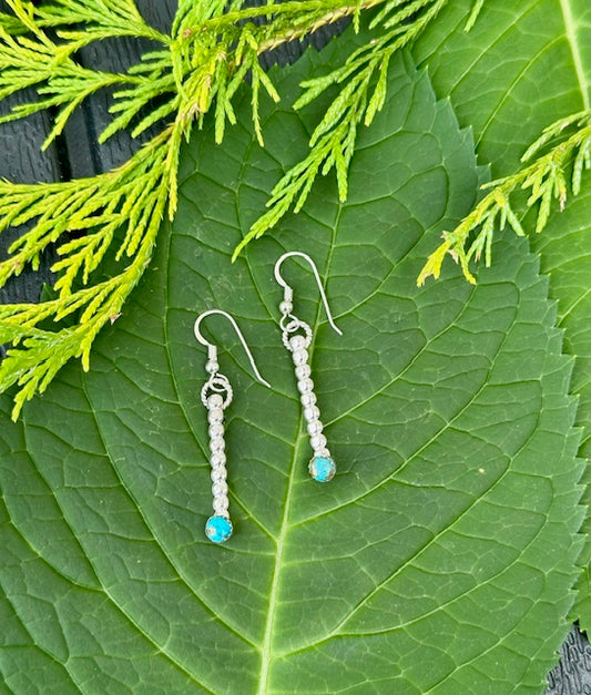Sterling Silver Dangle Earring with Turquoise by Marla Skye