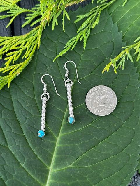 Sterling Silver Dangle Earring with Turquoise by Marla Skye